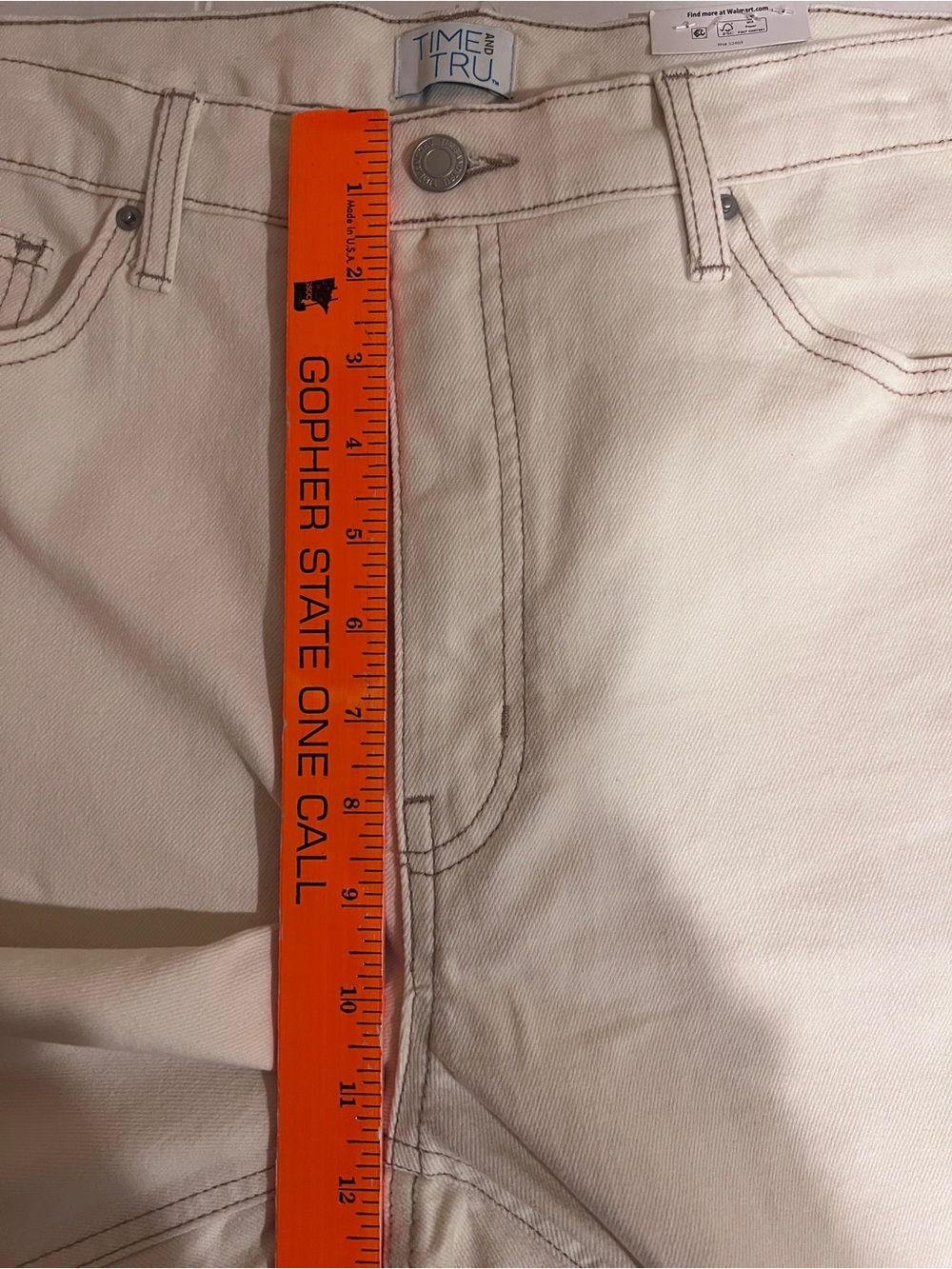NWT Time & Tru Women’s Ivory Barrel Leg Jeans High Rise Utility Pants Ivory 14 - Picture 10 of 14